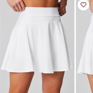 White Fabletics Flounce Skirt